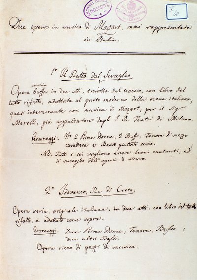Preface to the libretto of Lichtenthal