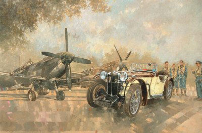 Cream Cracker MG 4 Spitfires by Peter Miller