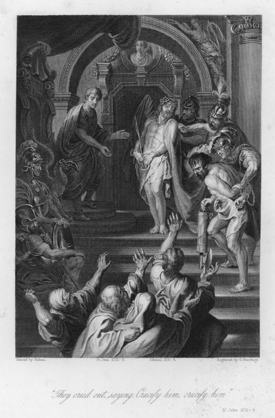 Ecce Homo, St John XIX, 6 (engraving) by Peter Paul (after) Rubens