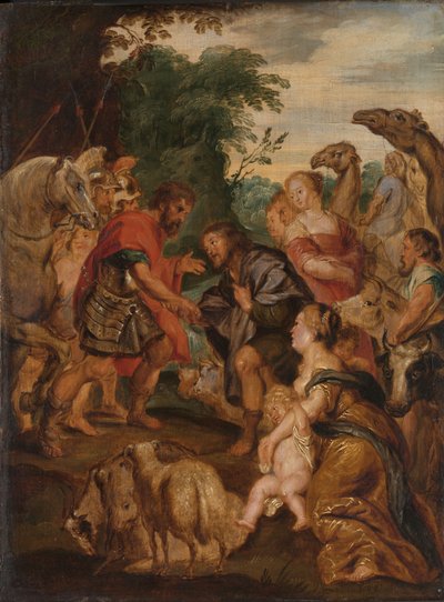The Reconciliation Between Jacob and Esau by Peter Paul (after) Rubens