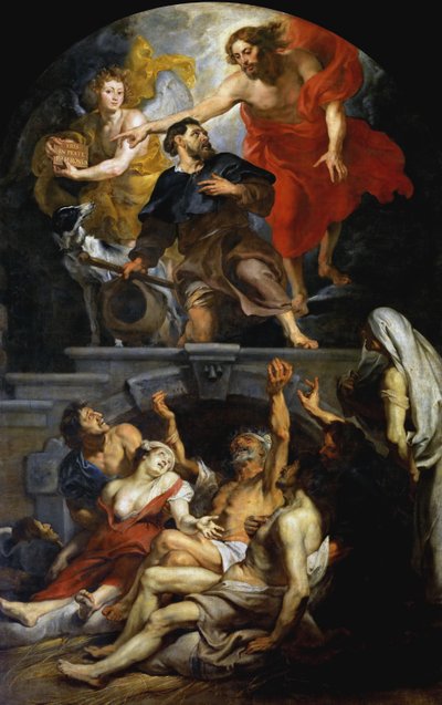 Christ appointing Saint Roch as patron saint of the plague victims by Peter Paul Rubens