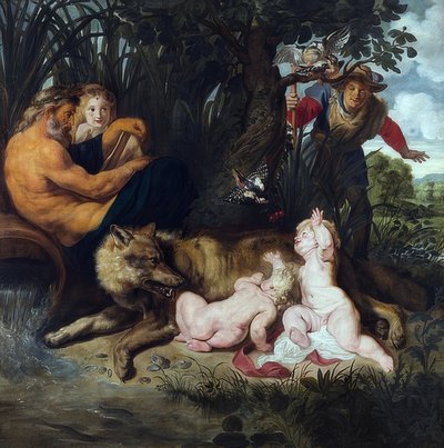 The Discovery of Romulus and Remus. 1612 by Peter Paul Rubens