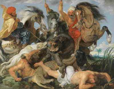 Hunting Hippopotamus and Crocodile by Peter Paul Rubens