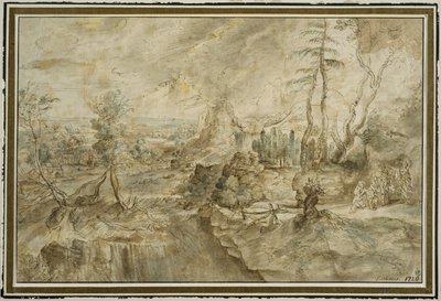 Landscape with Philemon and Baucis by Peter Paul Rubens