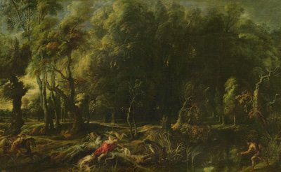Landscape with the Hunt of the Calydonian Boar by Peter Paul Rubens