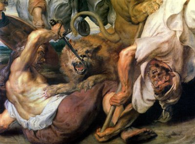 Lion Hunt (detail) by Peter Paul Rubens