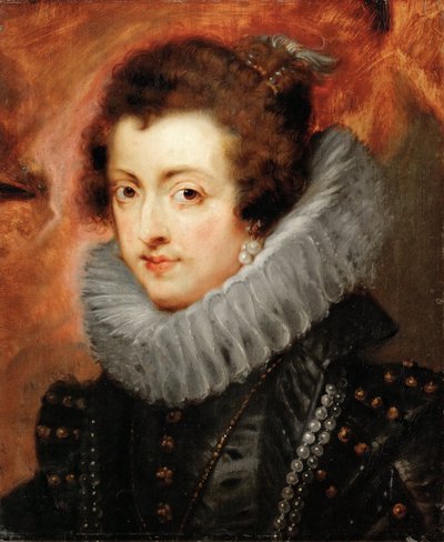Portrait of Elisabeth of France, Queen consort of Spain by Peter Paul Rubens