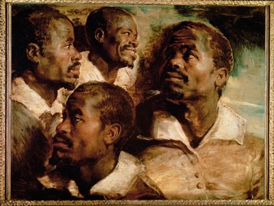 Studies of the head of a black man by Peter Paul Rubens