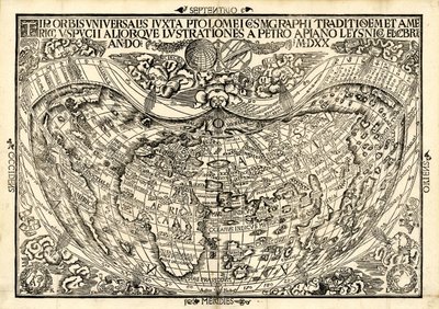 Tipus Orbis Universalis by Peter & Pomponius Mela Bienewitz Apian