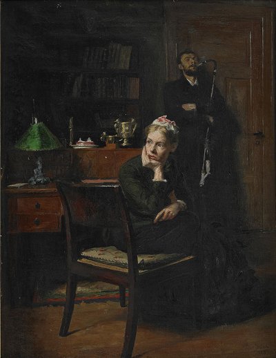 Family Scene in an Interior by Peter Vilhelm Ilsted