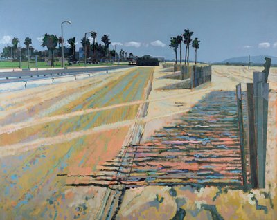 Fence on the Beach, Santa Monica, USA by Peter Wilson