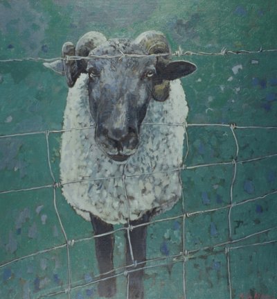 Waiting Sheep, 2000 by Peter Wilson