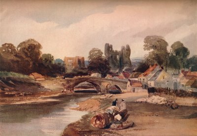 A Village on a River, with Bridge and Ruins by Peter de Wint