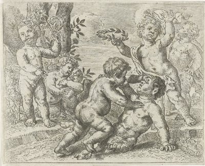 Fighting Putti (Struggle between Virtue and Vice) by Peter van Lint