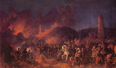 The Battle of Polotzk by Peter von (after) Hess