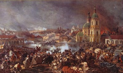 The Battle of Viazma by Peter von (after) Hess