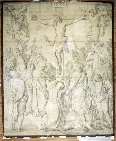 Christ on the Cross. Cartoon for the Frescoes of St. Ludwig