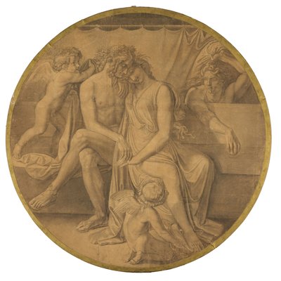 The Wedding of Peleus and Thetis. Cartoon for the Ceiling Paintings of the Munich Glyptothek by Peter von Cornelius