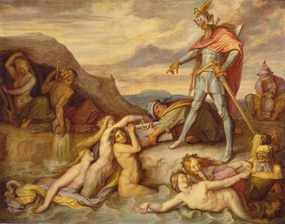 Hagen Sinks the Nibelungen Treasure by Peter von Cornelius