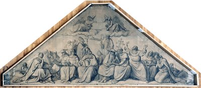 Doctors of the Church and founders of religious orders. Cartoon for the frescoes of St. Ludwig