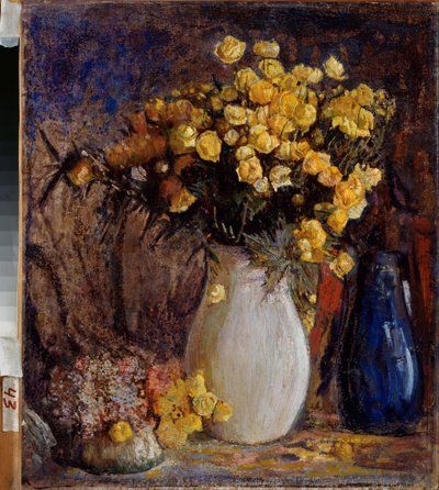 Water Lilies in a White Jug by Petr Ivanovic Petrovichev