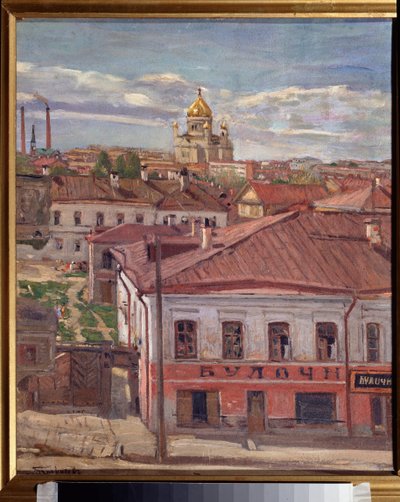 View of Moscow. Painting by Pyotr Ivanovich Petrovichev by Petr Ivanovic Petrovichev