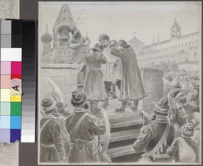 Illustration to the Poem The Song of the Merchant Kalashnikov by M. Lermontov by Petr Korovin