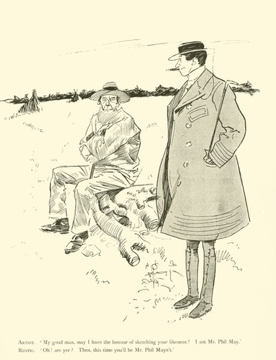 Cartoon by Phil May, from the 1890s by Phil May