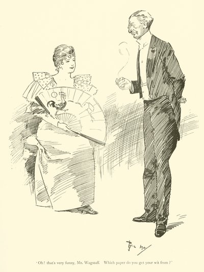 Cartoon by Phil May, from the 1890s by Phil May
