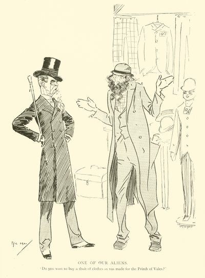 Cartoon by Phil May, from the 1890s by Phil May