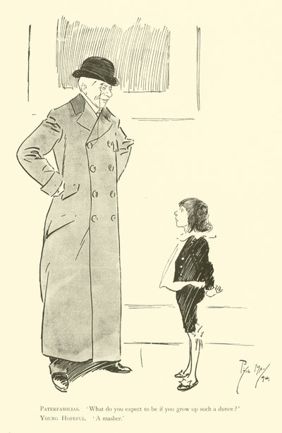 Cartoon by Phil May, from the 1890s by Phil May