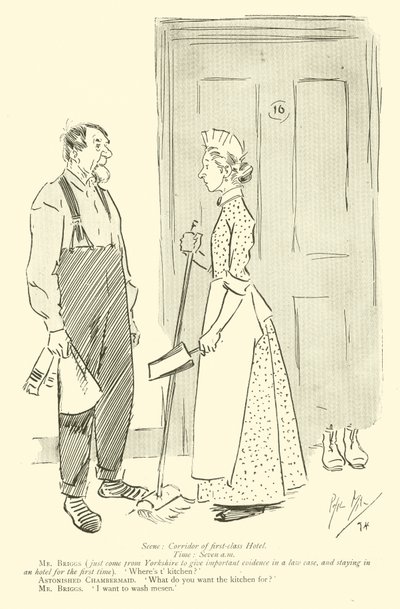 Cartoon by Phil May, from the 1890s by Phil May