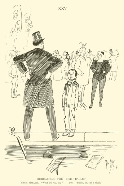 Cartoon by Phil May, from the 1890s by Phil May