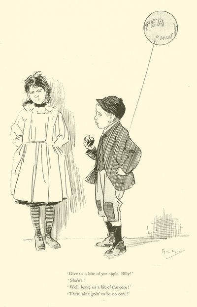 Cartoon by Phil May, from the 1890s by Phil May