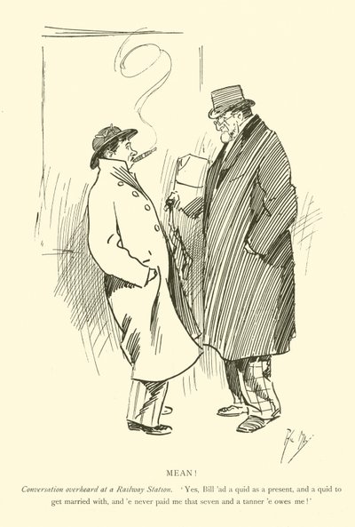 Cartoon by Phil May, from the 1890s by Phil May