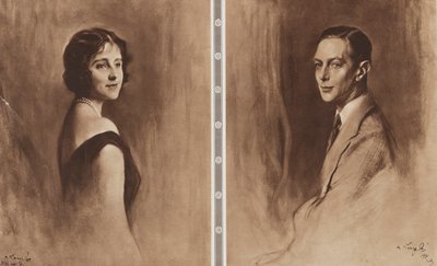 King George VI and Queen Elizabeth by Philip Alexius de (after) Laszlo