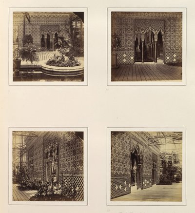 Alhambra Court Facade Towards the Nave, Entryway to the Alhambra Court, Side View, ca. 1859 by Philip Henry Delamotte.