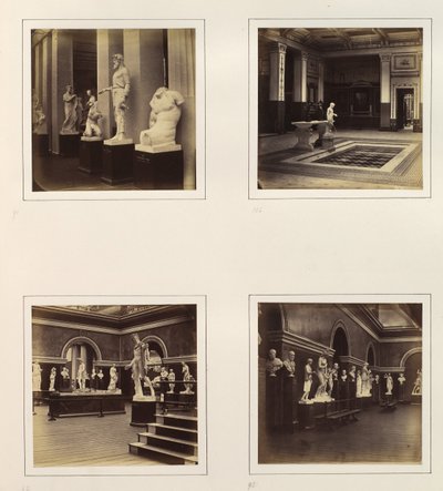 Greek Court with Farnese Torso of a Youth, View of a Classical Fountain and Pool by Philip Henry Delamotte.