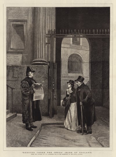 Reduced Three Per Cents, Bank of England by Philip Hermogenes Calderon