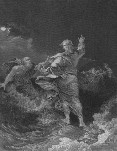 Christ walking on the Sea by Philip James de Loutherbourg
