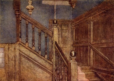 Staircase of Sandford Manor House, 1898 by Philip Norman