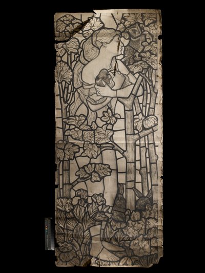Cartoon for a Stained Glass Window of Eve by Philip Webb
