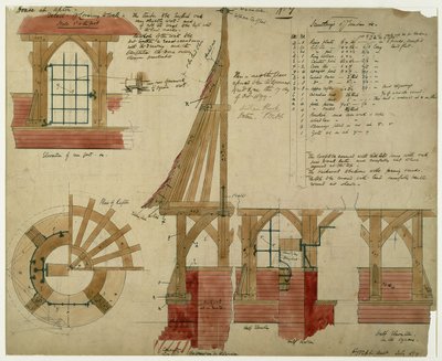 Plans for the Red House, Bexley Heath by Philip Webb