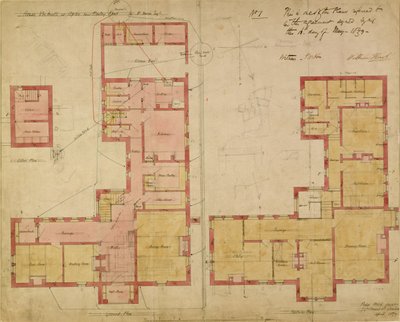 Plans for the Red House, Bexley Heath, 1859 by Philip Webb