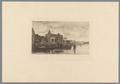 View of Amsterdam with the Top of the Schreierstoren by Philip Zilcken (signed by artist)