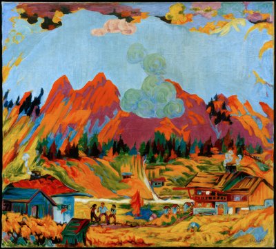 Landscape with Peasants by Philipp Bauknecht