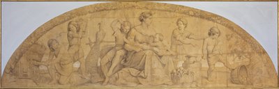 The Seven Fat Years - Cartoon for the Fresco in the Casa Bartholdy by Philipp Veit