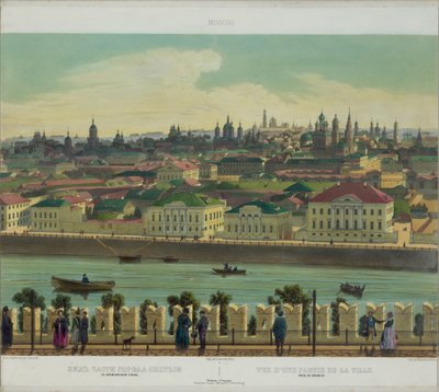 View of Zamoskvorechye from the Kremlin Wall from a panoramic view of Moscow in 10 parts by Philippe Benoist