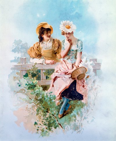 Confidence: Two Young Girls Whispering Secrets by Philippe Jacques Linder