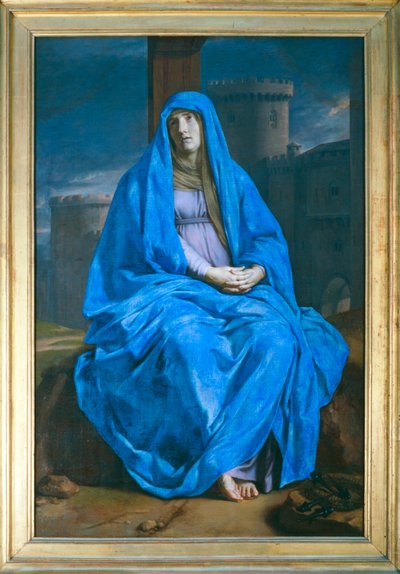 Virgin in Mourning with the Cross at Her Feet by Philippe de Champaigne